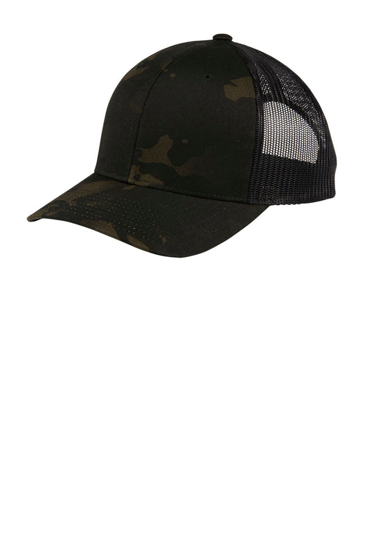 Sport-Tek YP Classics Retro Trucker Cap STC39 Multicam Black