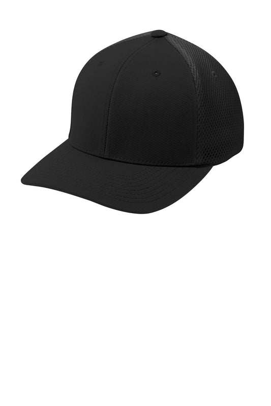 Sport-Tek Flexfit Air Mesh Back Cap STC40 Black/ Black