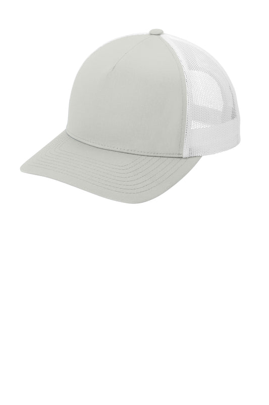 Sport-Tek YP Classics Retro Trucker 5-Panel Cap STC54 Silver/ White