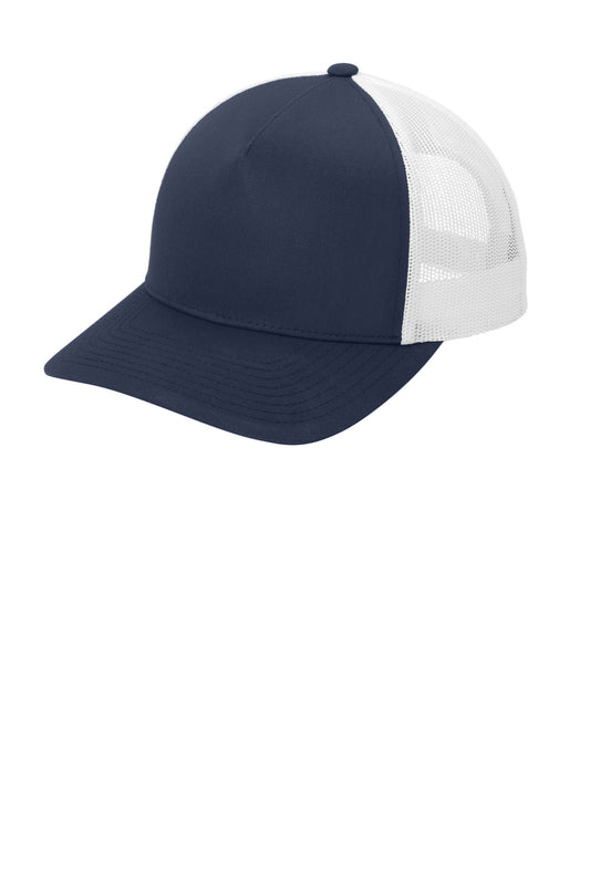 Sport-Tek YP Classics Retro Trucker 5-Panel Cap STC54 True Navy/ White