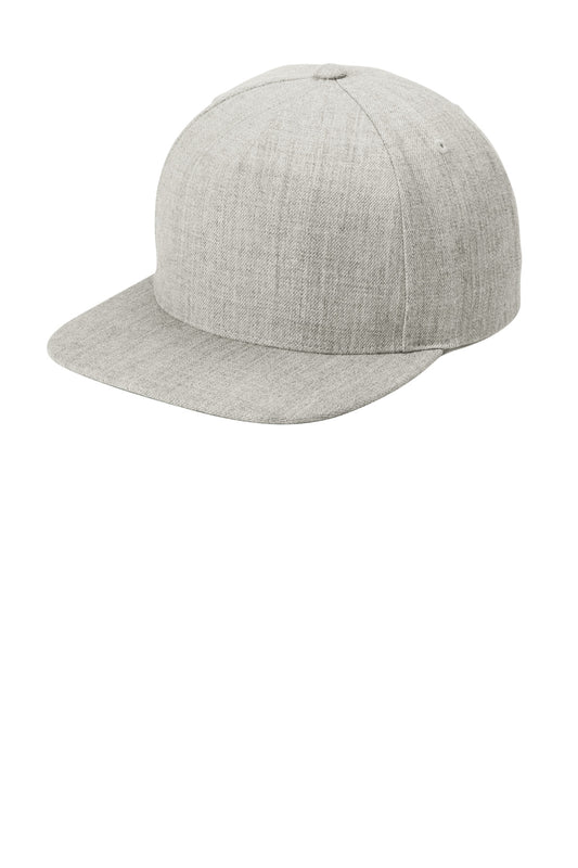 Sport-Tek YP Classics Premium 5-Panel Snapback Cap STC55 Heather Grey
