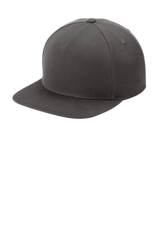Sport-Tek YP Classics Premium 5-Panel Snapback Cap STC55 Iron Grey