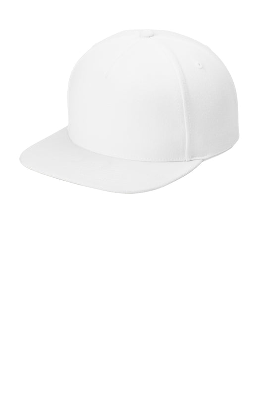 Sport-Tek YP Classics Premium 5-Panel Snapback Cap STC55 White