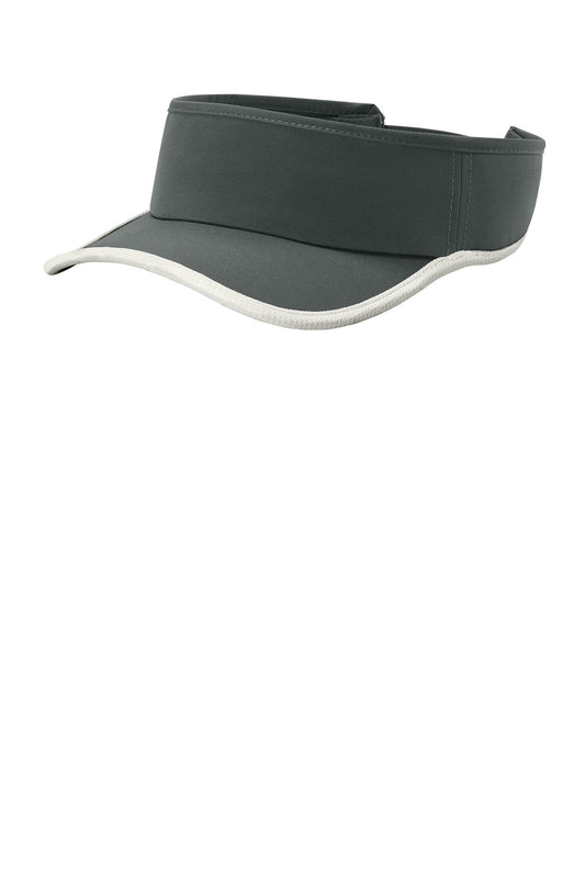 Sport-Tek Repeat Visor STC57 Iron Grey/ White