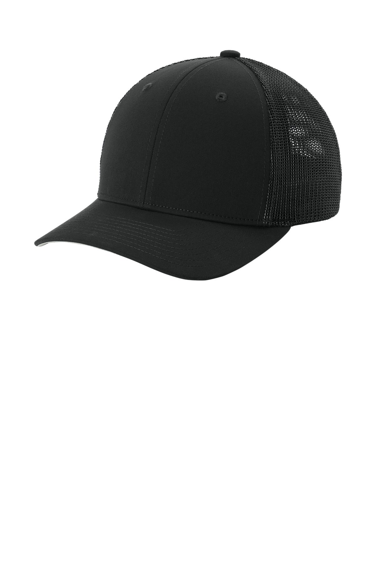 Sport-Tek Stretch-Tek Mesh Back Cap STC60 Black/ Black