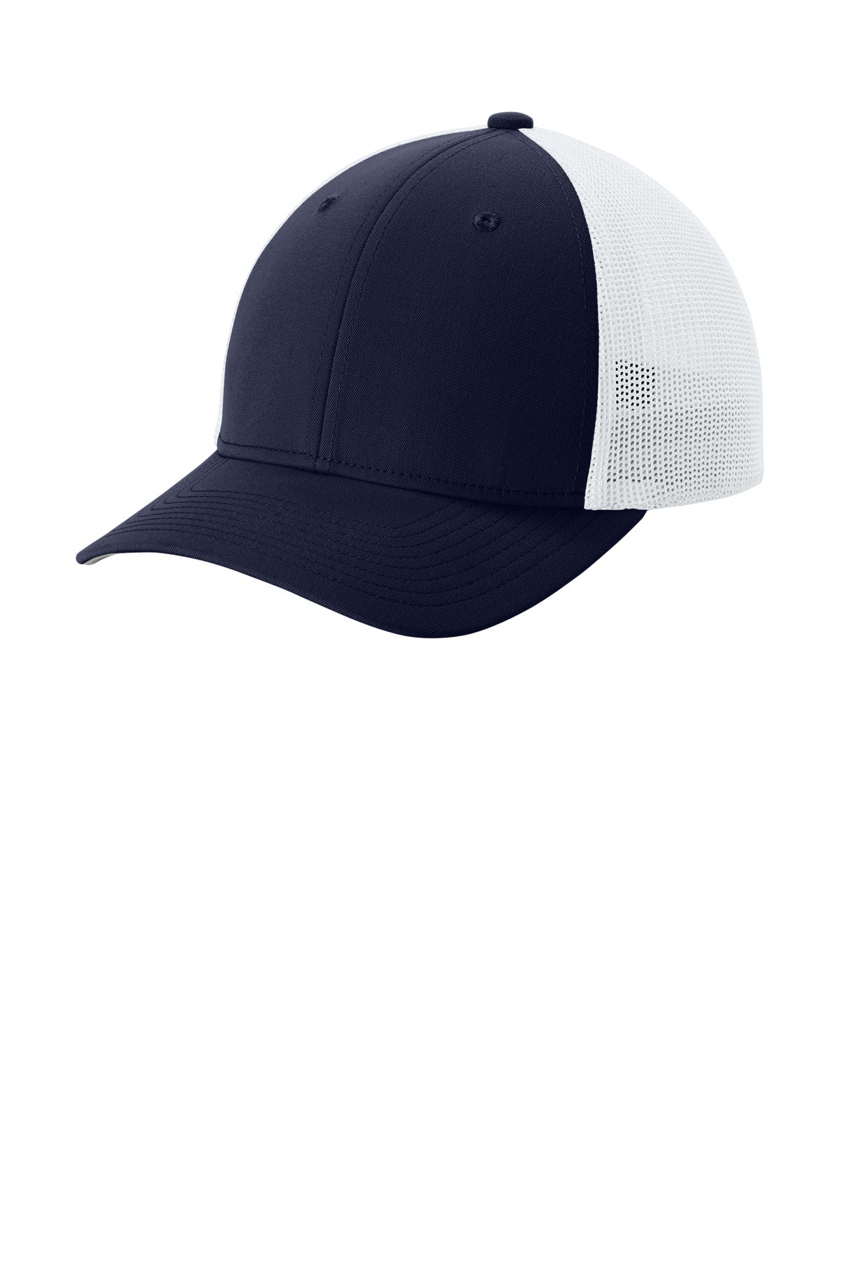 Sport-Tek Stretch-Tek Mesh Back Cap STC60 True Navy/ White