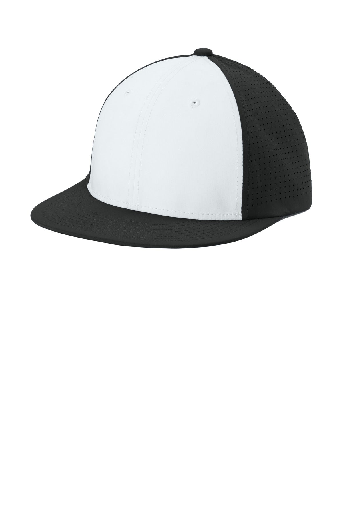 Sport-Tek Pro-Cut Stretch-Tek Cap STC64 White/ Black/ Black