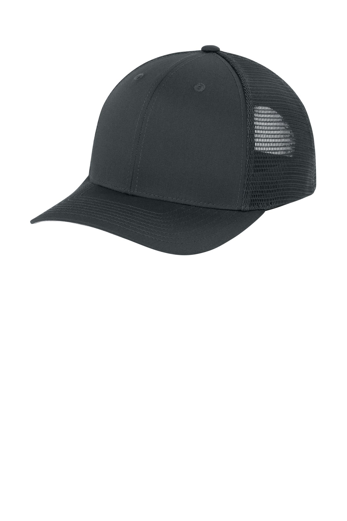 Sport-Tek Stretch-Tek Snapback Trucker Cap STC74 Iron Grey/ Iron Grey