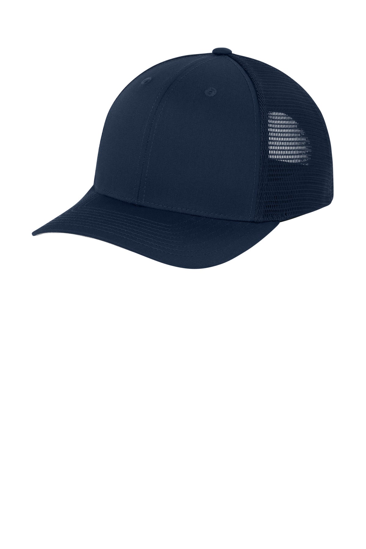 Sport-Tek Stretch-Tek Snapback Trucker Cap STC74 True Navy/ True Navy