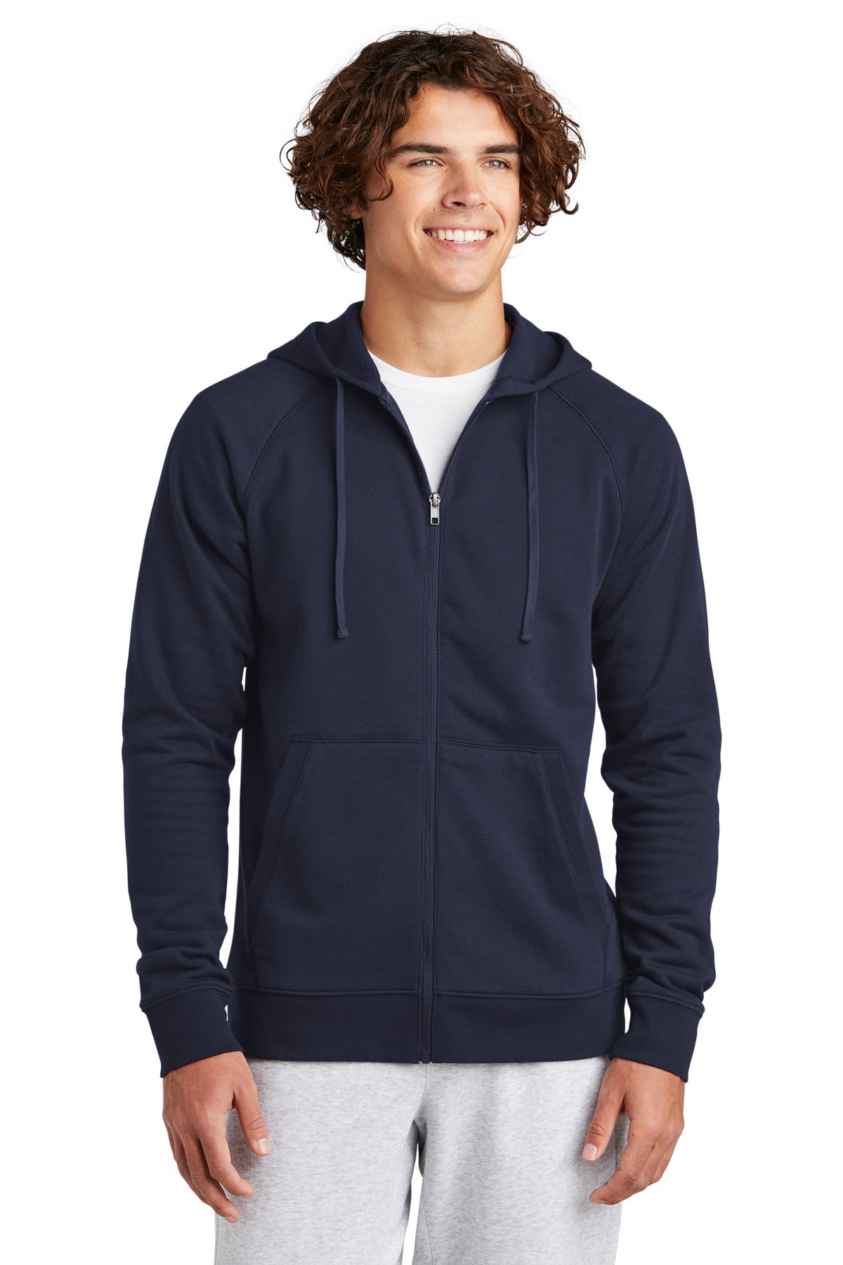Sport-Tek Drive Fleece Hooded Full-Zip STF201 True Navy