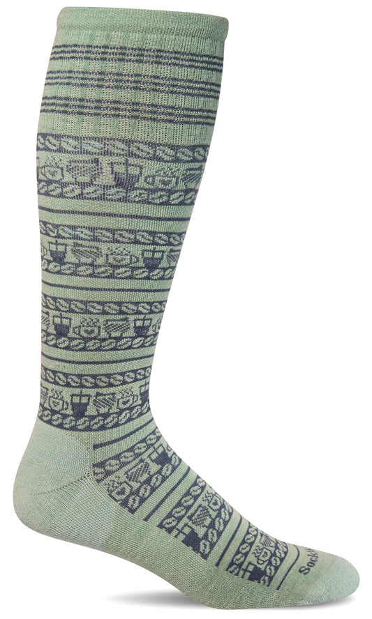 Sockwell SW177W Latte Fairisle Compression Socks