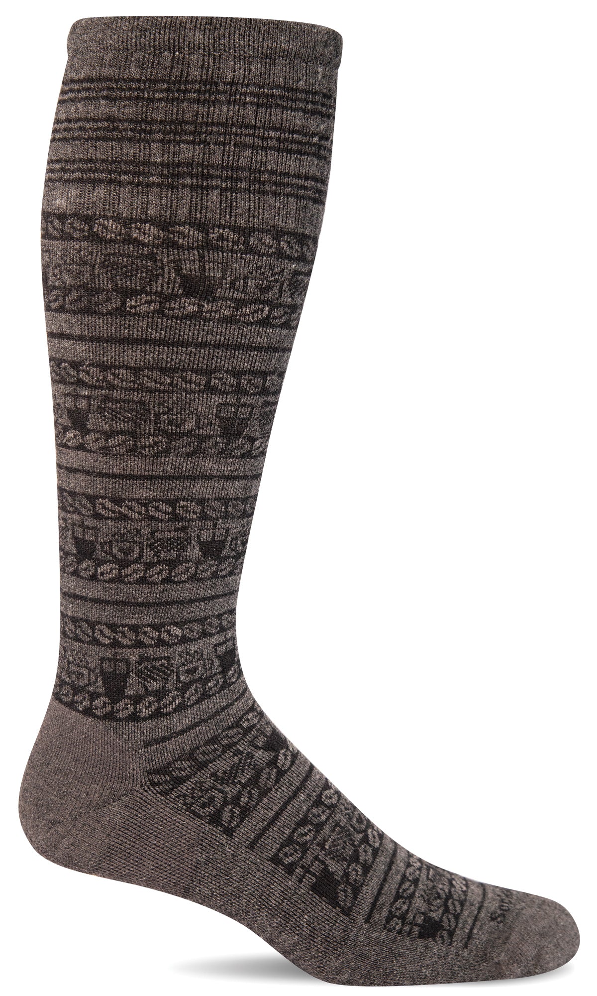 Sockwell SW177W Latte Fairisle Compression Socks