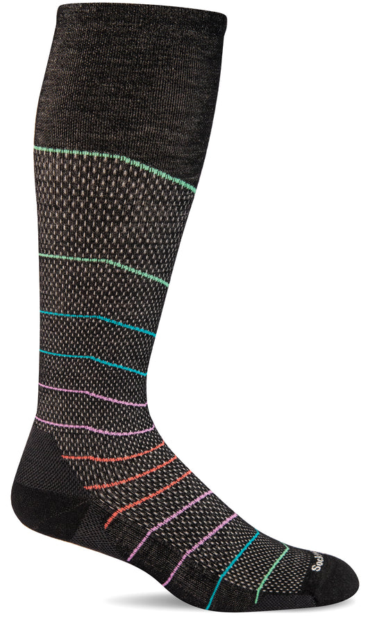 SockWell SW180W Women's Firm Graduated Compression Interval Knee High Black