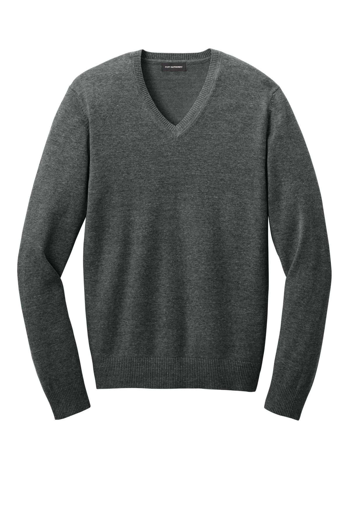 Port Authority Easy Care V-Neck Sweater SW2850 Charcoal Heather