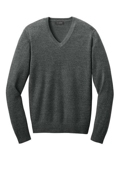 Port Authority Easy Care V-Neck Sweater SW2850 Charcoal Heather