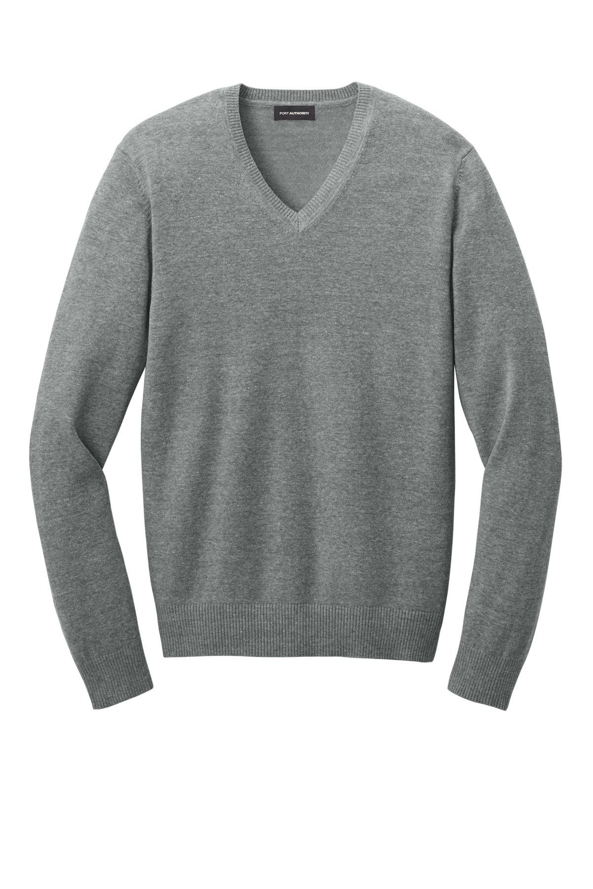 Port Authority Easy Care V-Neck Sweater SW2850 Medium Heather Grey