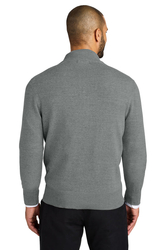 Port Authority Easy Care 1/4-Zip Sweater SW2900 Medium Heather Grey