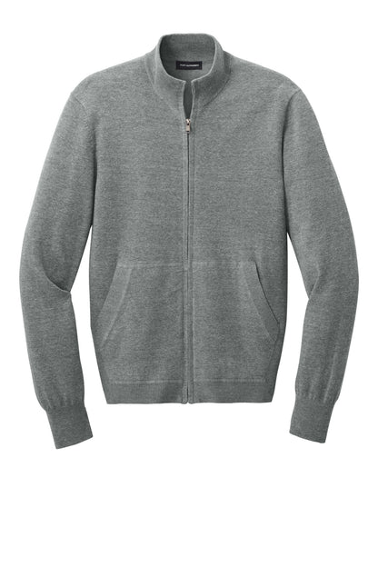 Port Authority Easy Care Full-Zip Sweater SW2901 Medium Heather Grey
