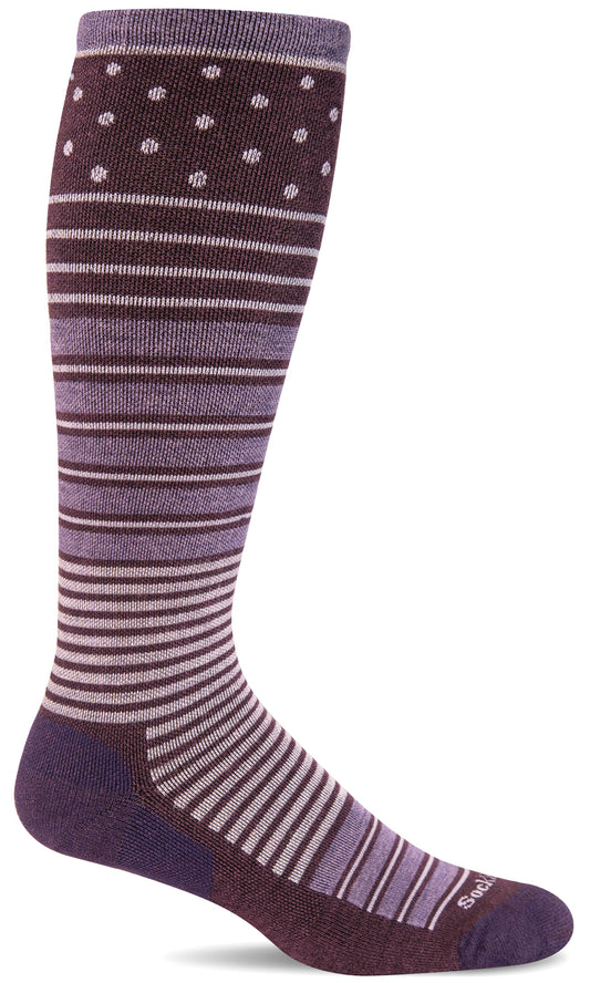 Sockwell SW29W Women's Knee High Firm Graduated Compression Socks Twister Blackberry