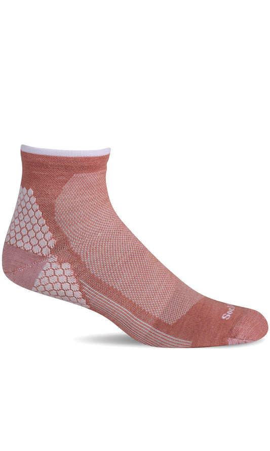 Sockwell SW76W Women's Quarter Firm Compression Socks Plantar Sport Qtr Pink Clay