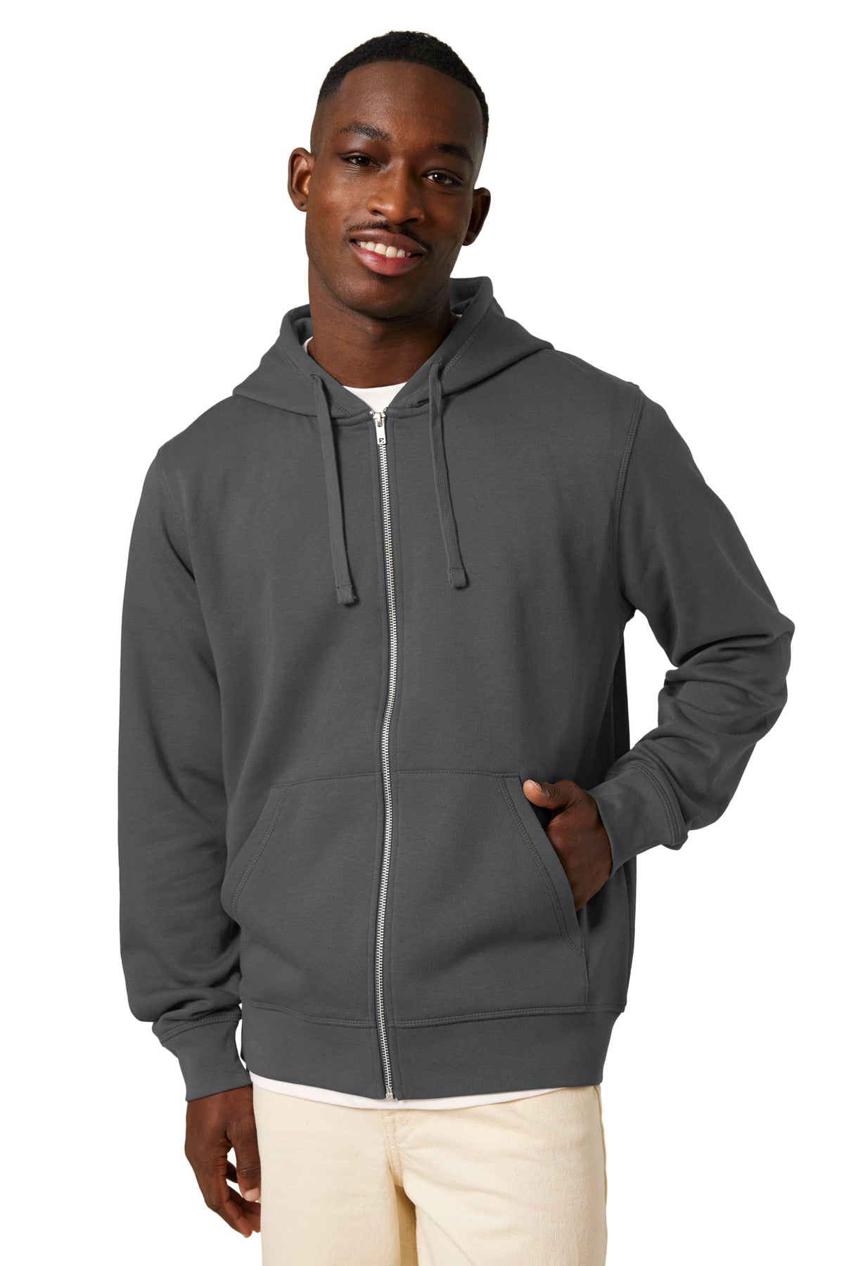 Stanley/Stella Unisex Mixer Full-Zip Hooded Sweatshirt SXU011 Anthracite