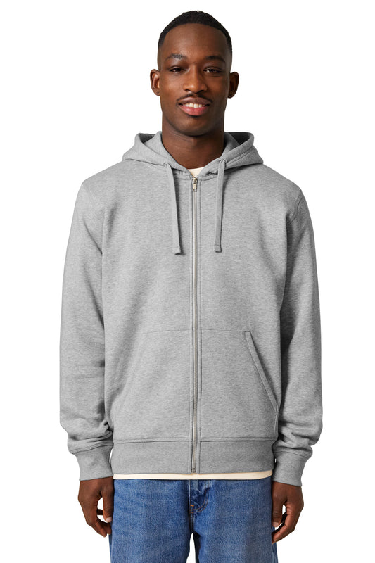 Stanley/Stella Unisex Mixer Full-Zip Hooded Sweatshirt SXU011 Heather Grey