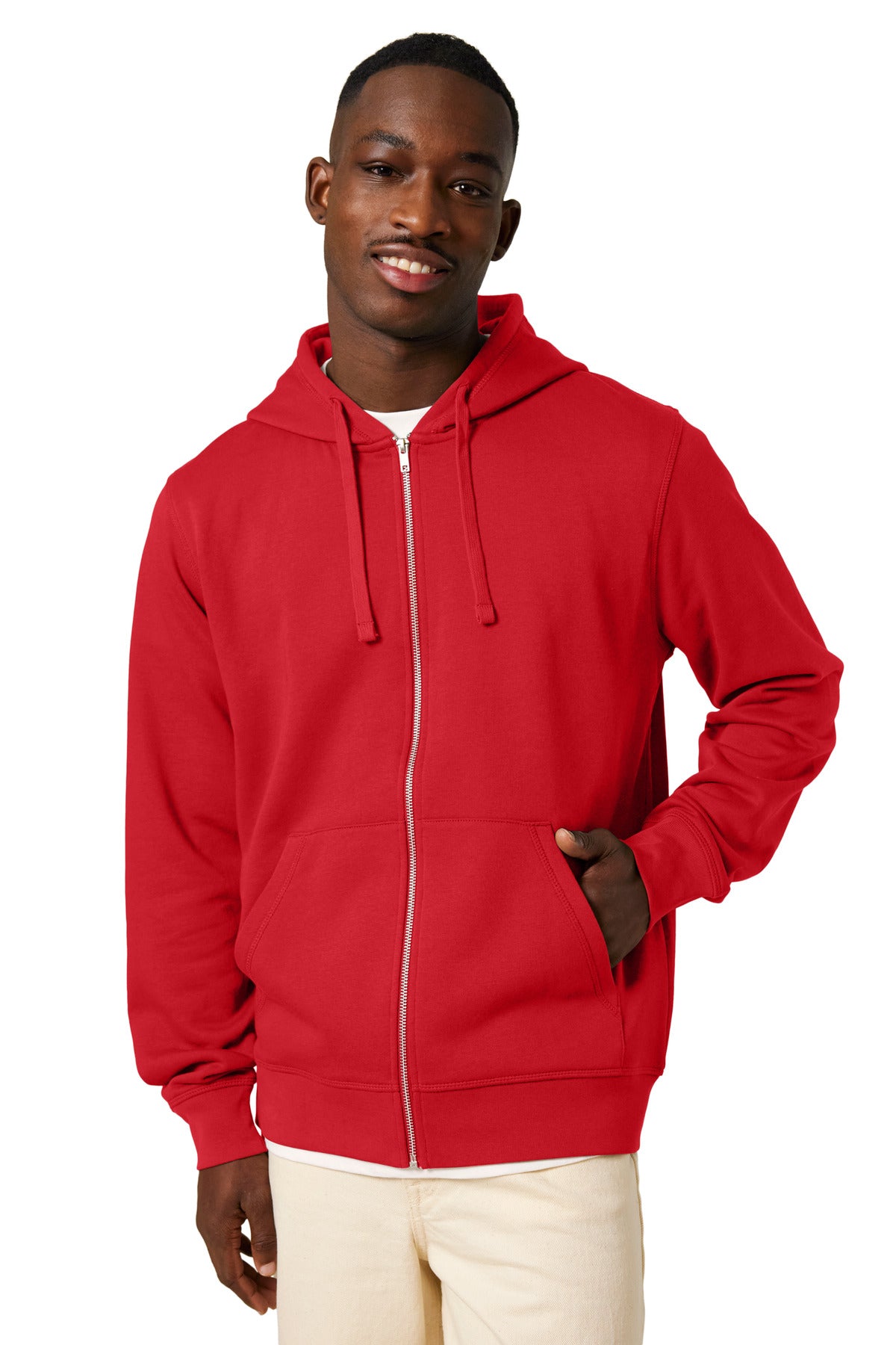 Stanley/Stella Unisex Mixer Full-Zip Hooded Sweatshirt SXU011 Red