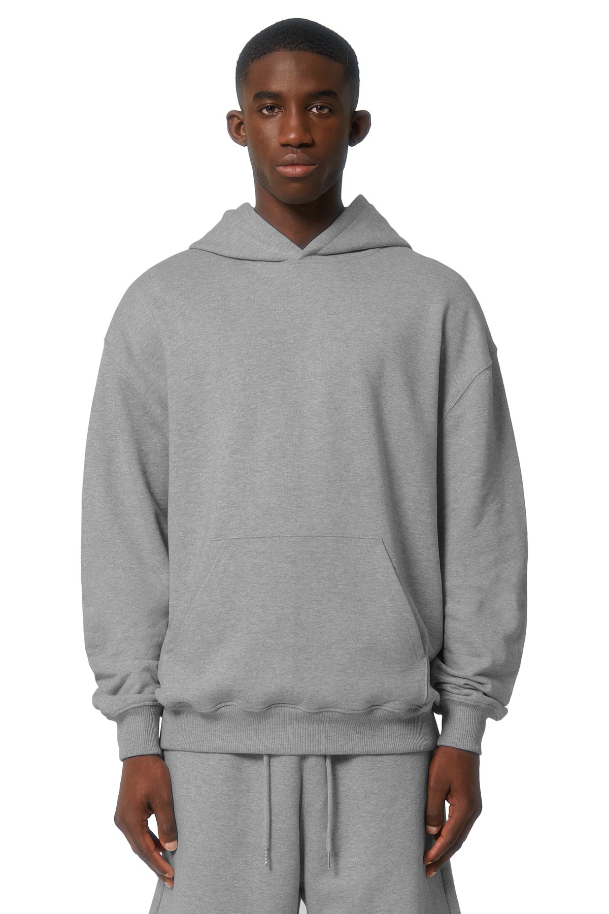 Stanley/Stella Unisex Cooper Dry Hooded Sweatshirt SXU028 Heather Grey