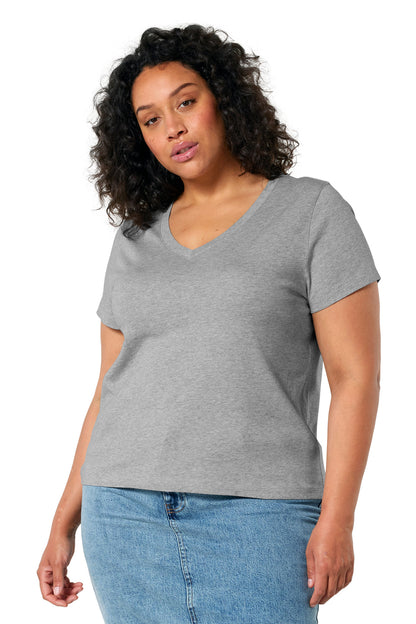 Stanley/Stella Women's Stella Isla V-Neck Tee SXW032 Heather Grey