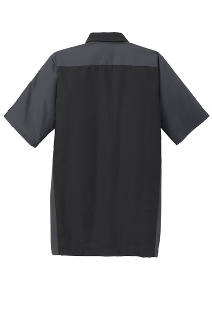 Red Kap Short Sleeve Ripstop Crew Shirt SY20 Black/Charcoal