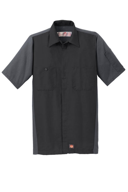 Red Kap Short Sleeve Ripstop Crew Shirt SY20 Black/Charcoal