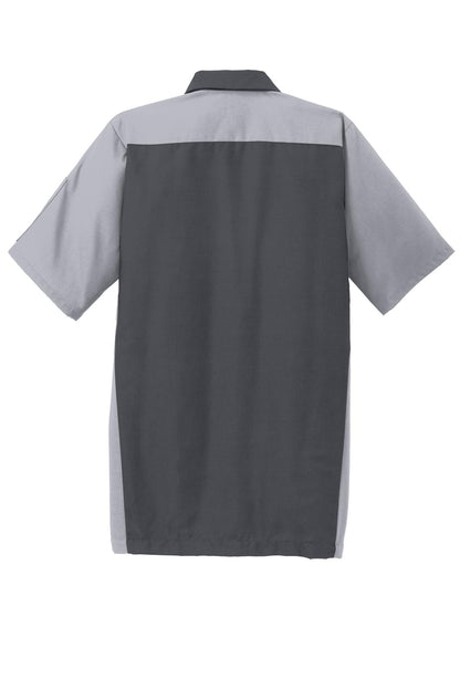 Red Kap Short Sleeve Ripstop Crew Shirt SY20 Charcoal/Light Grey