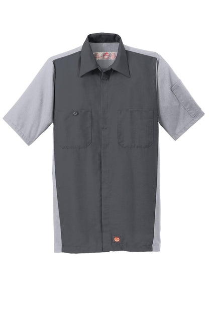 Red Kap Short Sleeve Ripstop Crew Shirt SY20 Charcoal/Light Grey
