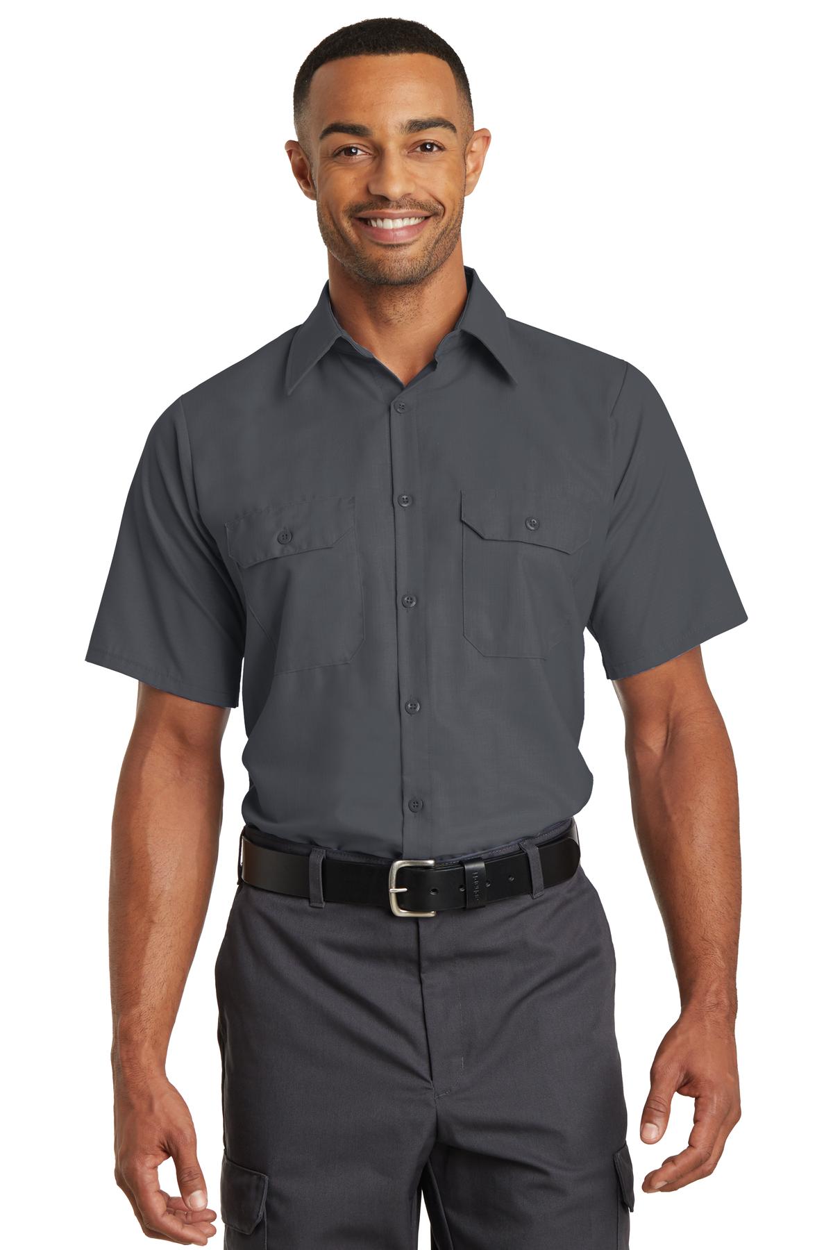 Red Kap Short Sleeve Solid Ripstop Shirt SY60 Charcoal