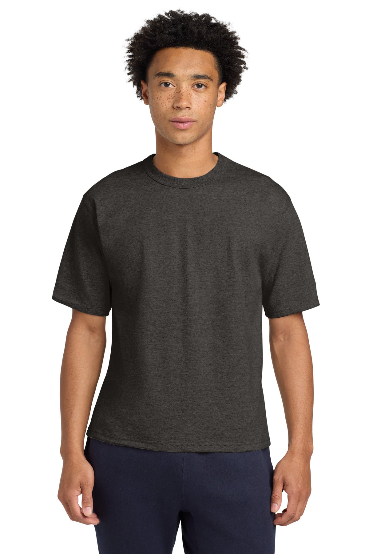 Champion Heritage 7-Oz Jersey Tee T105 Charcoal Heather