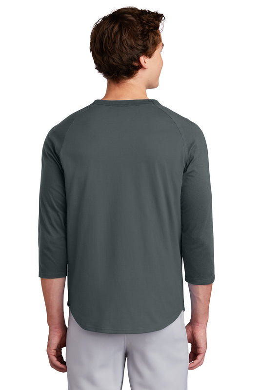 Sport-Tek Colorblock Raglan Jersey.  T200 Iron Grey