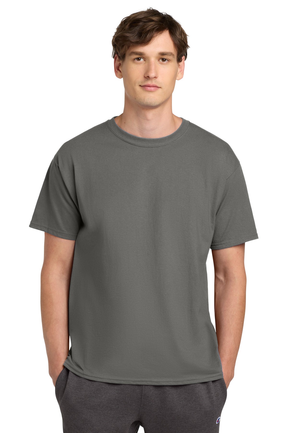 Champion Heritage 6-Oz. Jersey Tee T425 Stone Gray