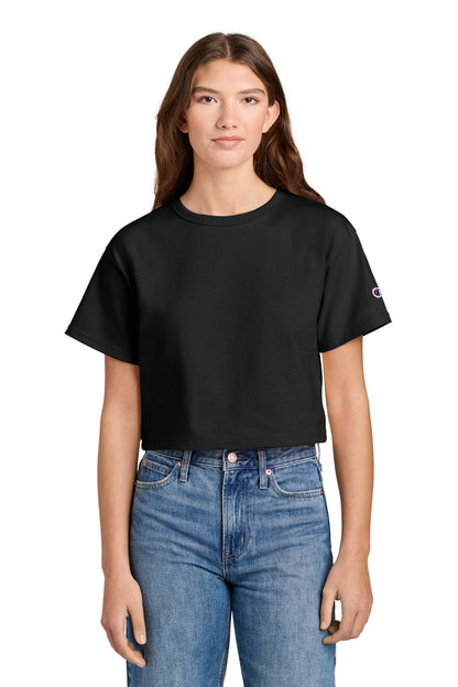 Champion Women's Cropped Heritage Tee T453W Black