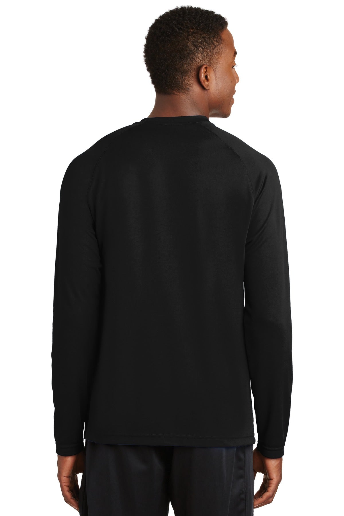 Sport-Tek Dry Zone Long Sleeve Raglan T-Shirt. T473LS Black