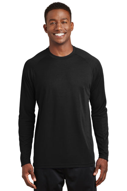 Sport-Tek Dry Zone Long Sleeve Raglan T-Shirt. T473LS Black