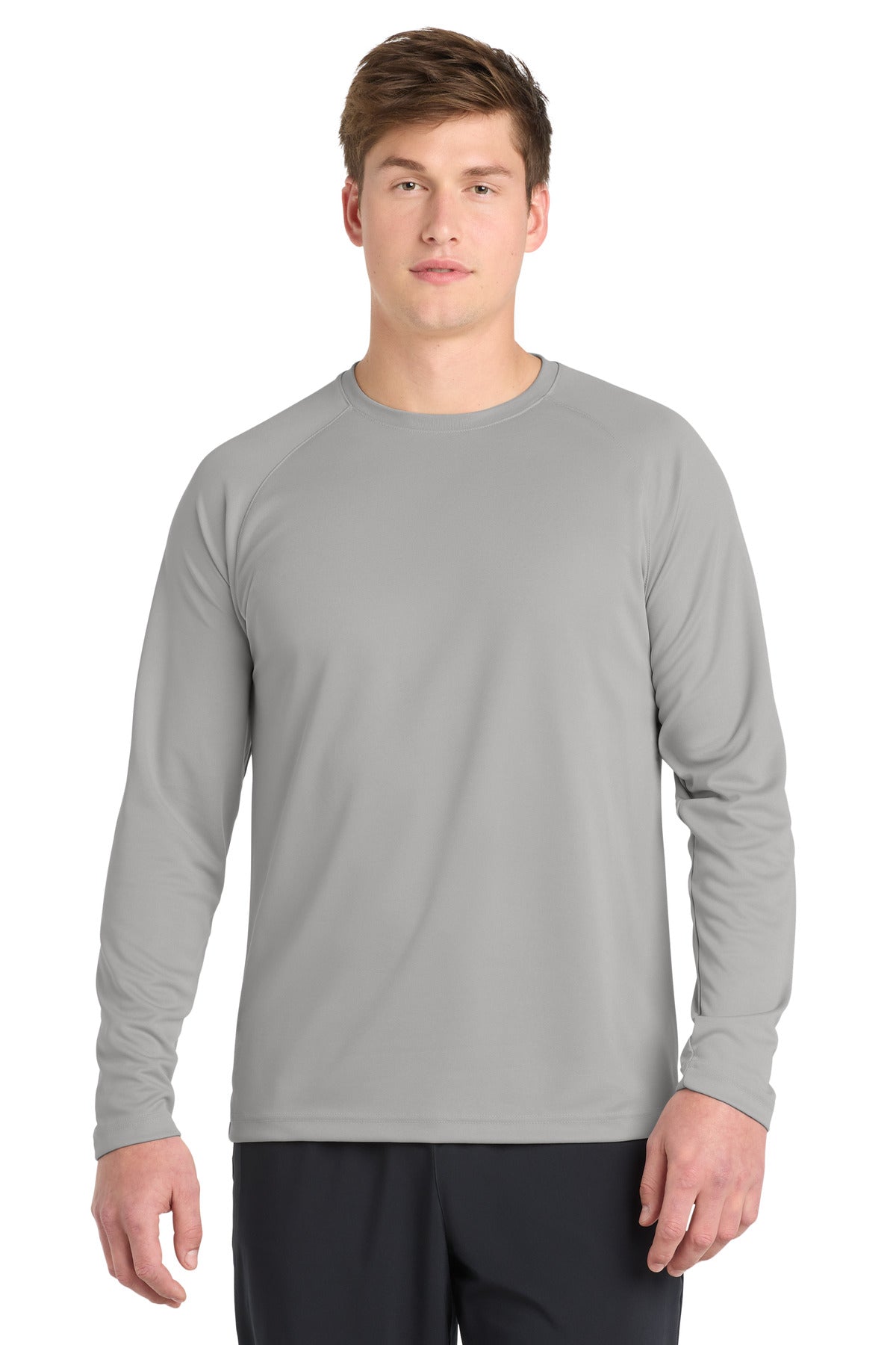 Sport-Tek Dry Zone Long Sleeve Raglan T-Shirt T473LS Silver