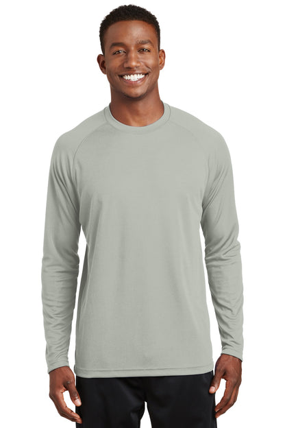 Sport-Tek Dry Zone Long Sleeve Raglan T-Shirt. T473LS Silver