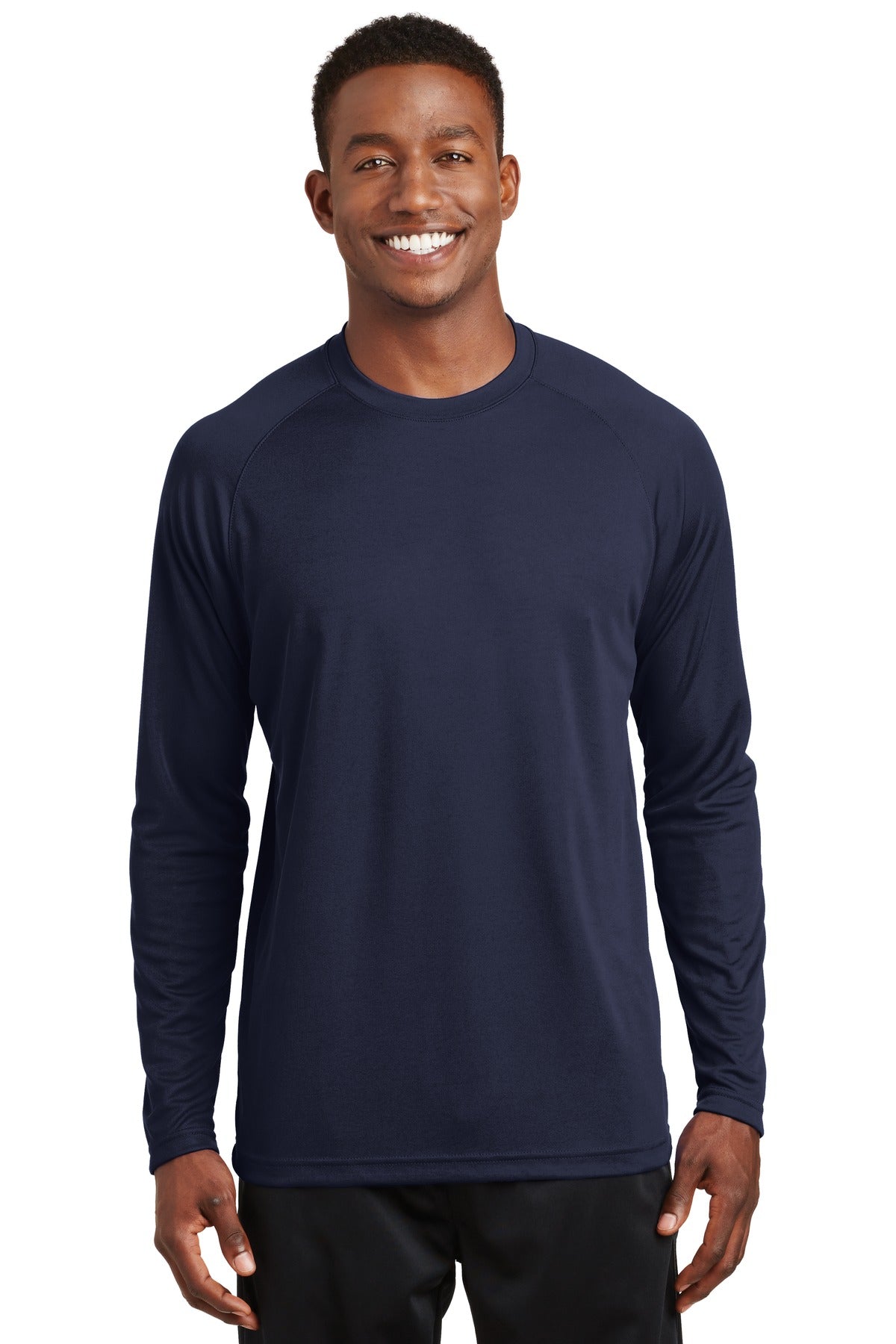 Sport-Tek Dry Zone Long Sleeve Raglan T-Shirt. T473LS True Navy