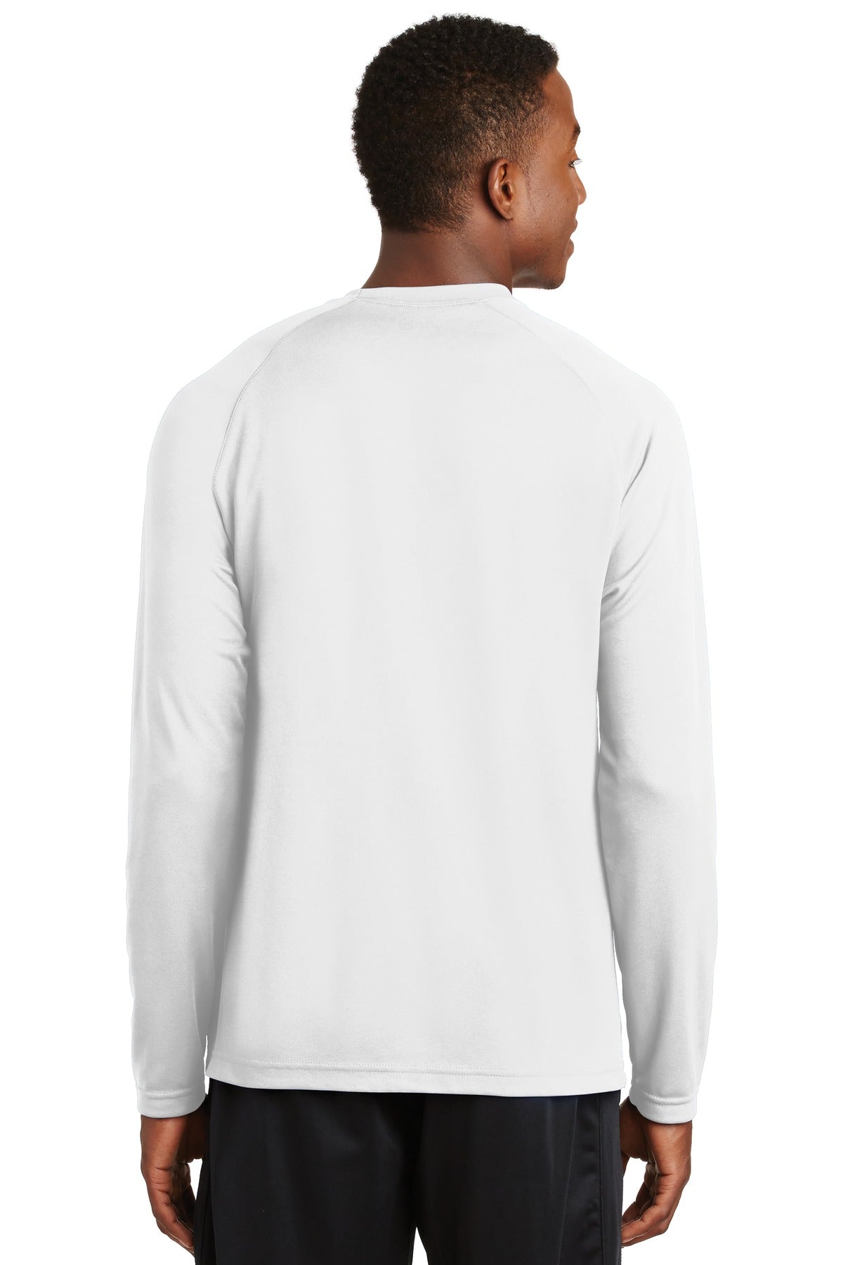 Sport-Tek Dry Zone Long Sleeve Raglan T-Shirt. T473LS White