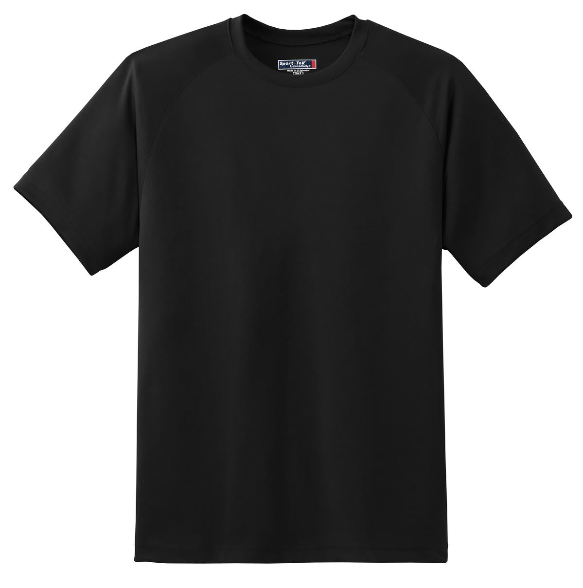 Sport-Tek Dry Zone Short Sleeve Raglan T-Shirt. T473 Black
