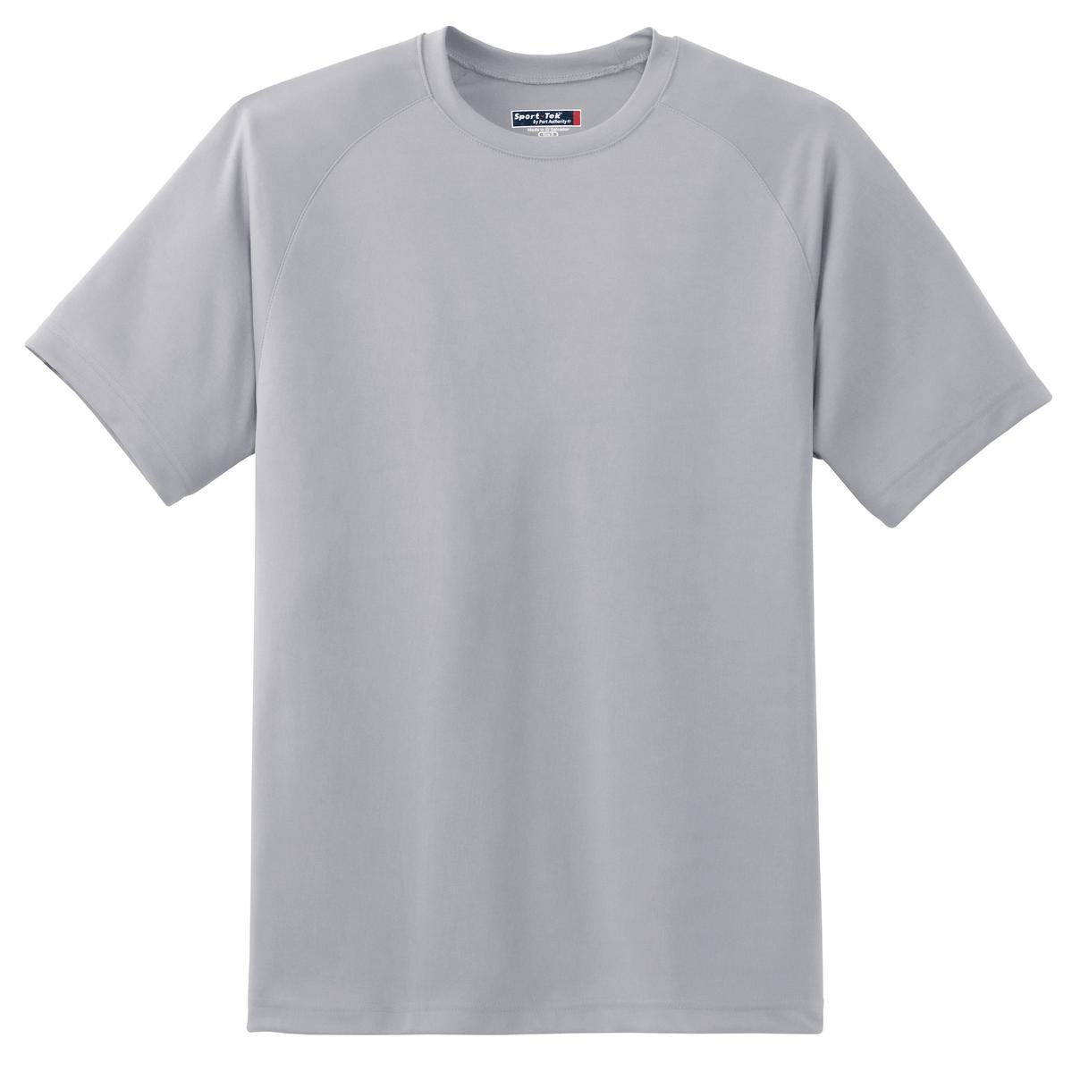 Sport-Tek Dry Zone Short Sleeve Raglan T-Shirt. T473 Silver