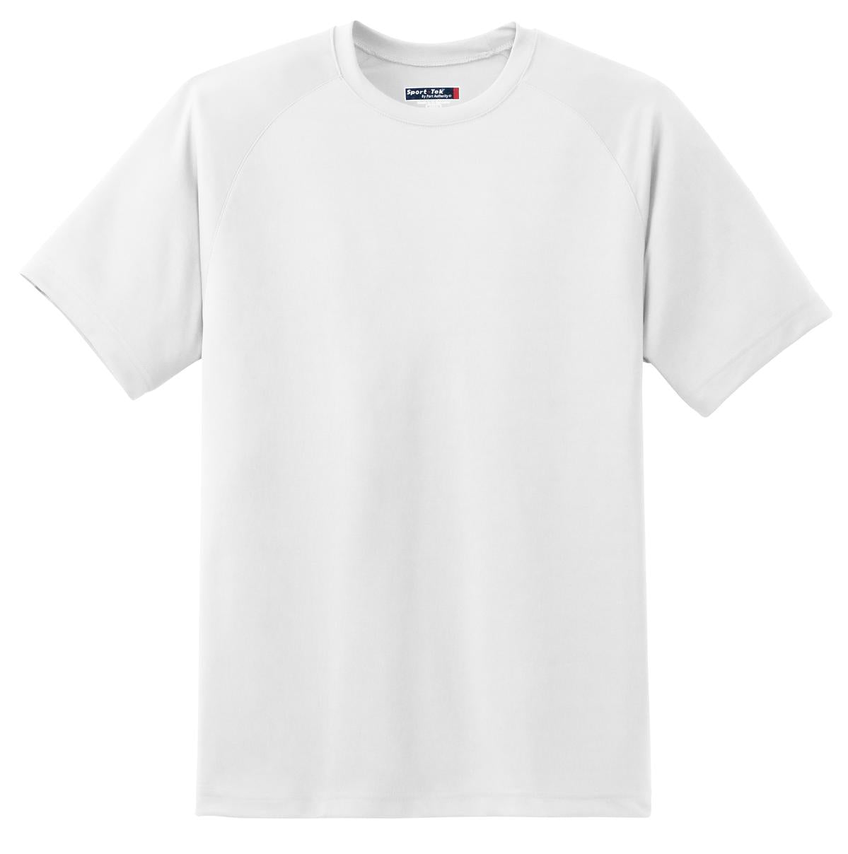 Sport-Tek Dry Zone Short Sleeve Raglan T-Shirt. T473 White