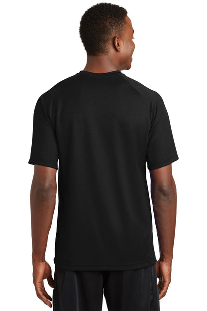 Sport-Tek Dry Zone Short Sleeve Raglan T-Shirt. T473 Black