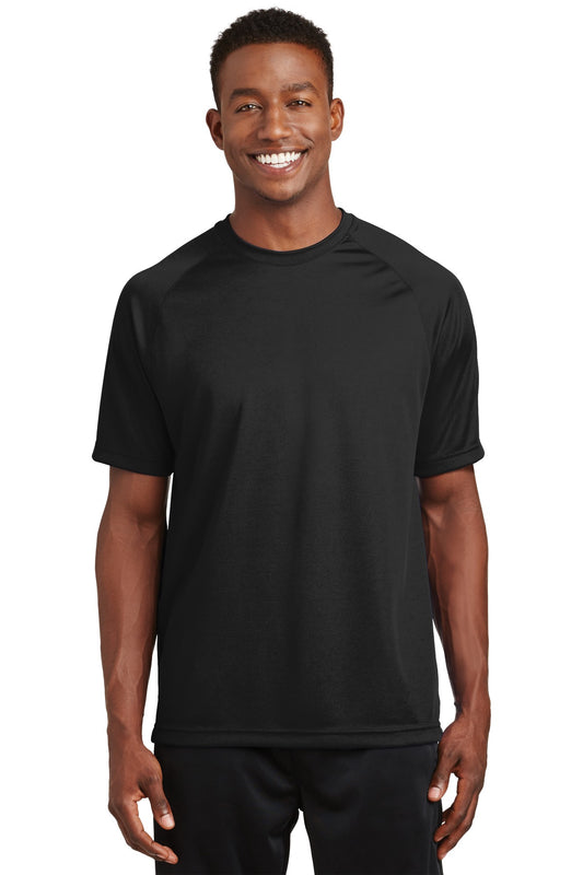 Sport-Tek Dry Zone Short Sleeve Raglan T-Shirt. T473 Black