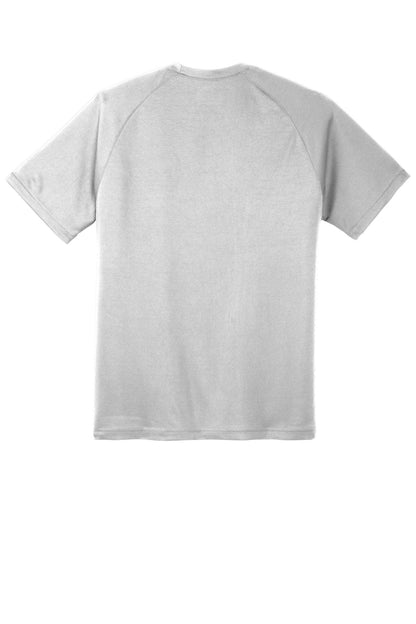 Sport-Tek Dry Zone Short Sleeve Raglan T-Shirt. T473 Silver